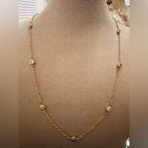 Toscana “Crystal By The Yard” Station Necklace with Crystal Accents 20”